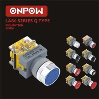 Botão de pressão de 22 mm com luz